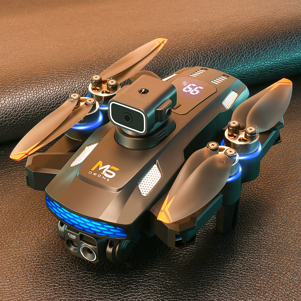 M6 Drone: HD Electric Adjustable Dual Camera Lens + Brushless Motor Power + Obstacle Avoidance + Optical Flow Hover + Remote Control with Screen