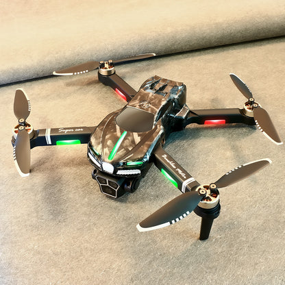 V186 Drone: 8K Electric Adjustable 3 Camera Lens + Brushless Motor + Obstacle Avoidance + Optical Flow Hover