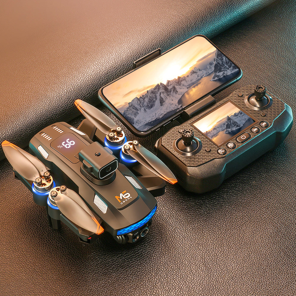 M6 Drone: HD Electric Adjustable Dual Camera Lens + Brushless Motor Power + Obstacle Avoidance + Optical Flow Hover + Remote Control with Screen