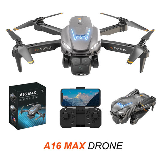 A16 MAX Drone: HD Electric Adjustable 3 Camera Lens + 360° Obstacle Avoidance + Optical Flow Hover