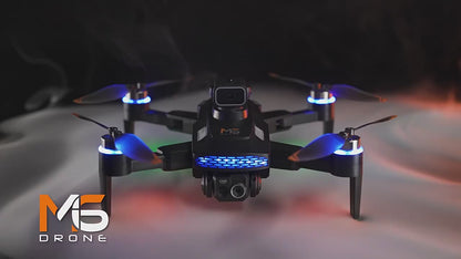 M6 Drone: HD Electric Adjustable Dual Camera Lens + Brushless Motor Power + Obstacle Avoidance + Optical Flow Hover + Remote Control with Screen